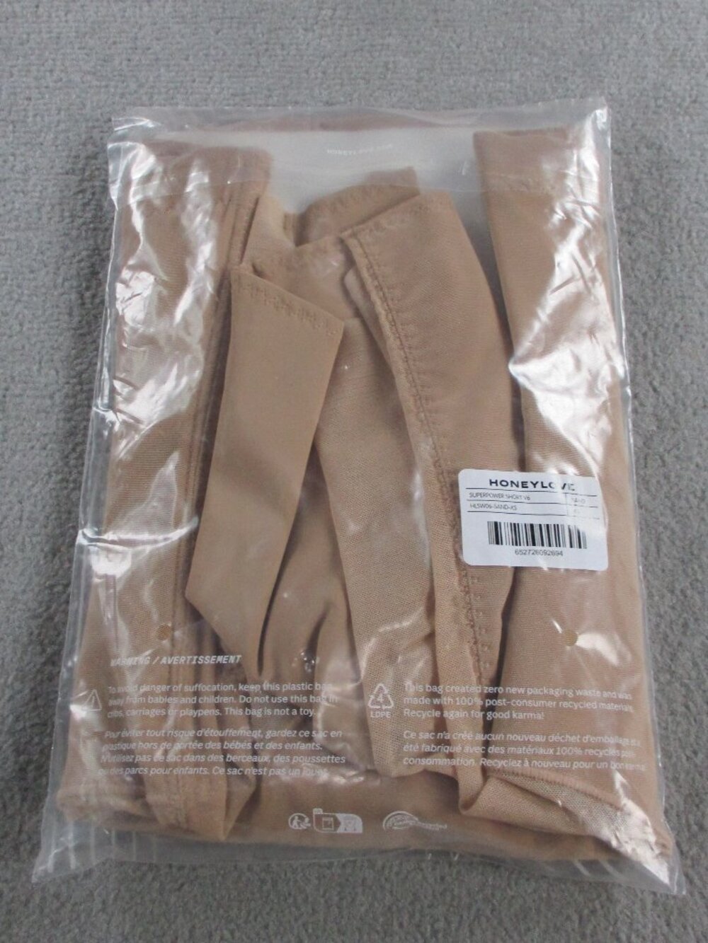 Honeylove Superpower High Waisted Shorts V6 Womens XS Sand Shapewear NEW $89 - Picture 3 of 5